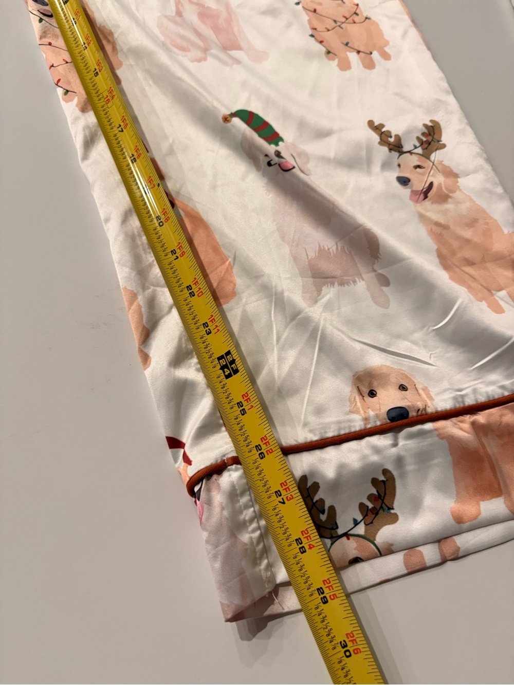 New Women’s White Holiday Dog Golden Retriever Print Pajama Set size XL - Picture 14 of 16